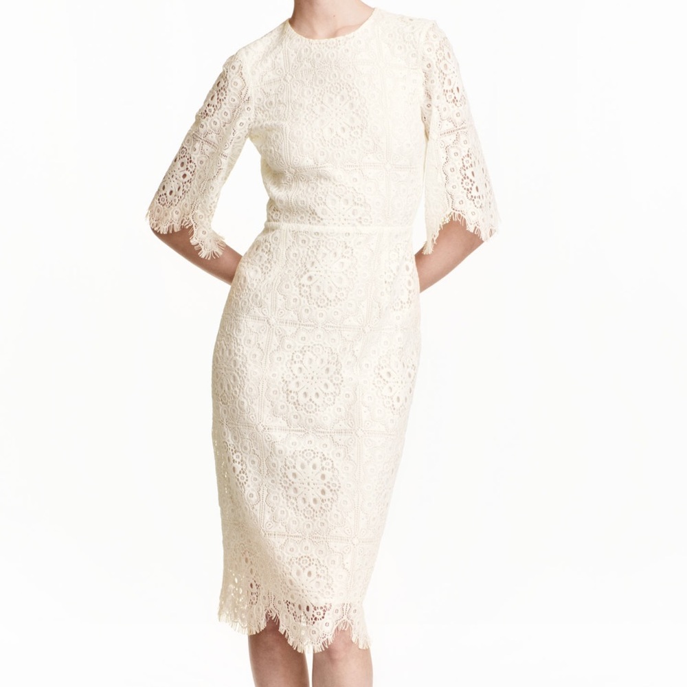 H&M Lace Midi Dress, Size 4, NWT